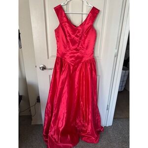 Vintage Red Formal Dress Sleeveless Gown Party Prom Style 4927 Size 14 s1‎